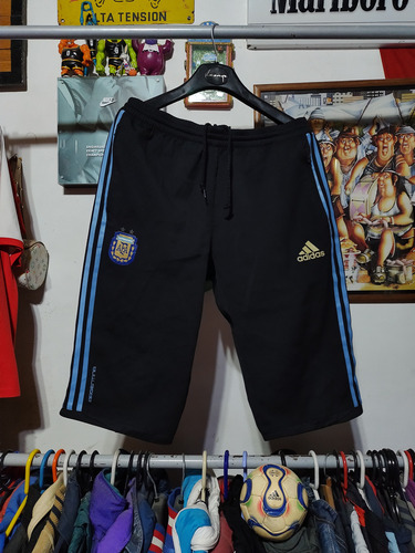 Bermuda 3/4 Afa 2010 Selección Argentina Adidas Messi Marado (Usado)