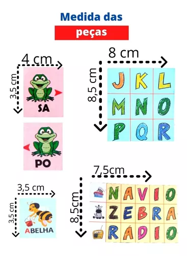 Kit 6 Jogo Ajuda Na Alfabetização Infantil/pronta Entrega