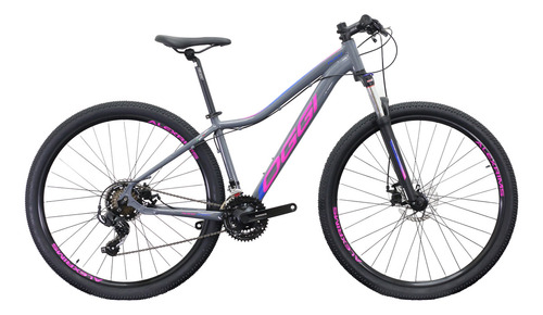 Bicicleta 29 Oggi Float Sport 2024 21v Feminina Mtb Cor Grafite-rosa-azul Tamanho Do Quadro 17