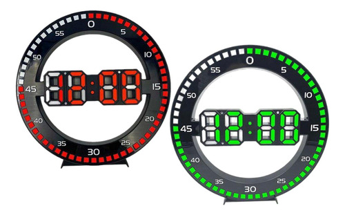 2x Reloj De Pared Digital Con Alarma De Fecha Temperatura