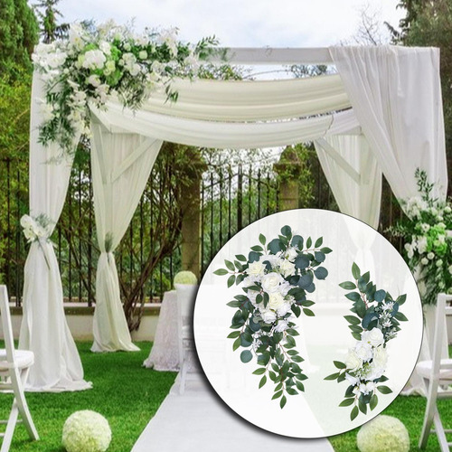 2 Piezas De Flores Decorativas De Arco De Boda Flores