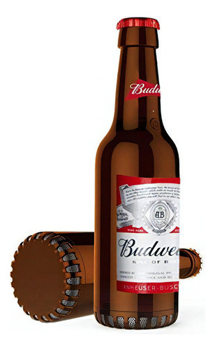 Budweiser Altavoz Bluetooth Para Botella, Diseño Auténtic. Color Budweiser Rojo