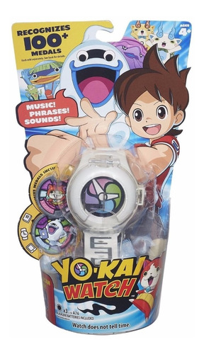 Reloj Yo-kai Watch Blanco Sonido & Incluye 5 Medallas Promo!