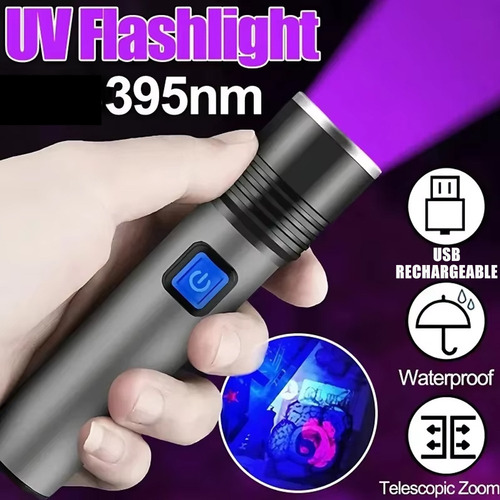 Linterna Con De Uv Nm 395 Ultravioleta Linterna Zoom De
