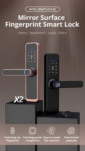 Imagen 2 de 10 de Cerradura Chapa Smart Inteligente Biometrica Digital Wifi X2
