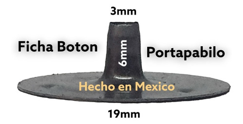 Imagen 2 de 7 de Ficha Botón Mediana (1.9cm) Para Elaboración De Velas 500 Pz