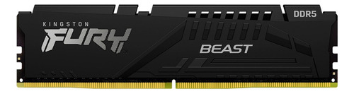 Memoria RAM Fury Beast DDR5 gamer color negro  32GB 2 Kingston KF548C38BBK2-32