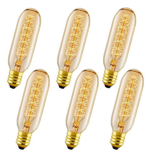 6 Bombilla Incandescente E12 Edison 40 W Candelabro Regulabl