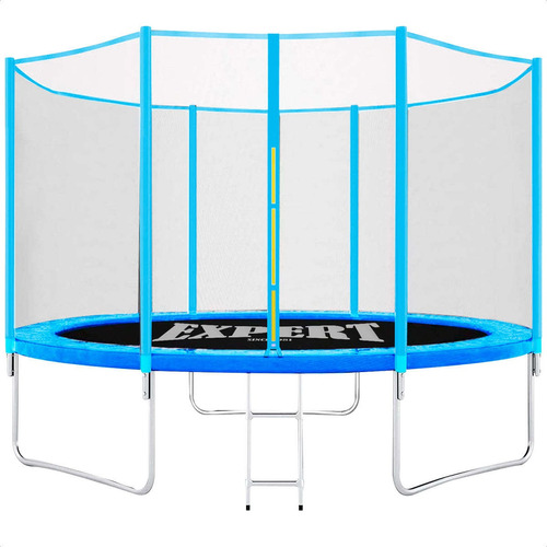 Expert Kids CME001244 Cama Elástica Trampolín Expert Diámetro 2.44mts Estructura Reforzada Calidad Premium con Escalera más Red Protectora Externa y Cobertor De Color