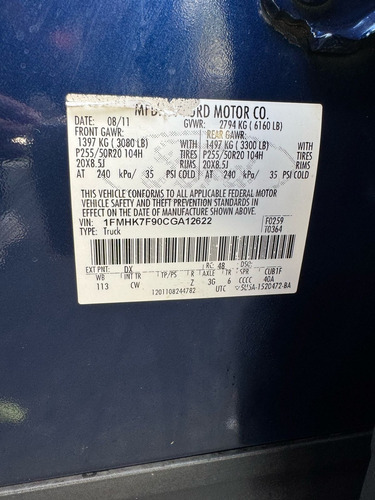 Ford Explorer Limited 2012