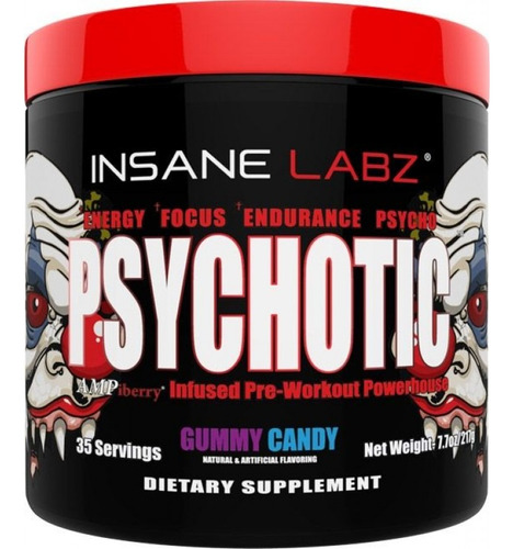 Pre Entreno Psychotic Oxido Nítrico Insane Labz 35 Serv L