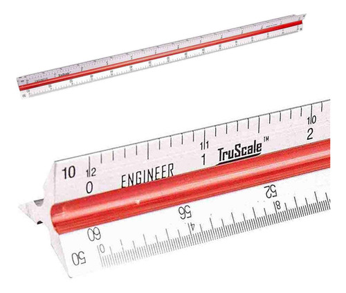 Regla De Aluminio De Escala De Ingeniería Triangular A...