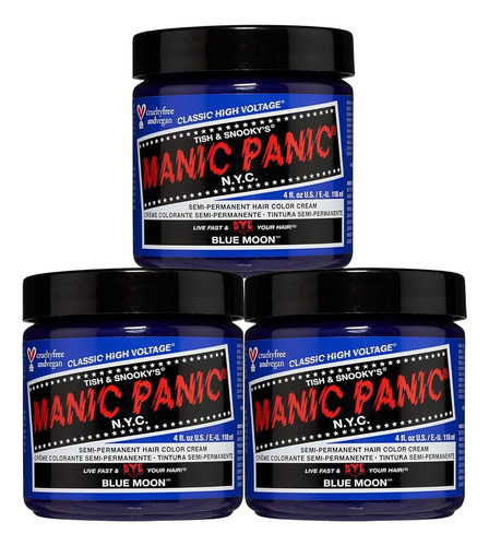 Manic Panic Blue Moon Tinte Para El Cabello - Classic High V