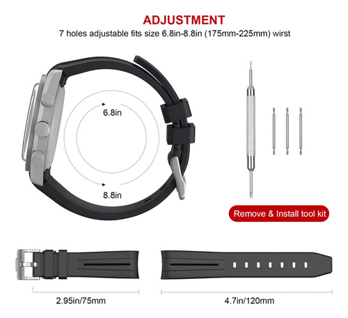 Correa De Reloj Bonace Para Omega X Swatch Moonswatch 20 Mm