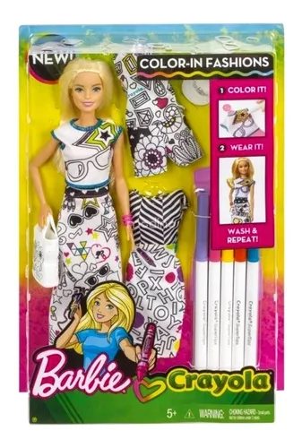 Armario ir de compras Señor Muñeca Barbie Crayola Pinta, Lava Y Pinta Otra Vez Mattel | Envío gratis