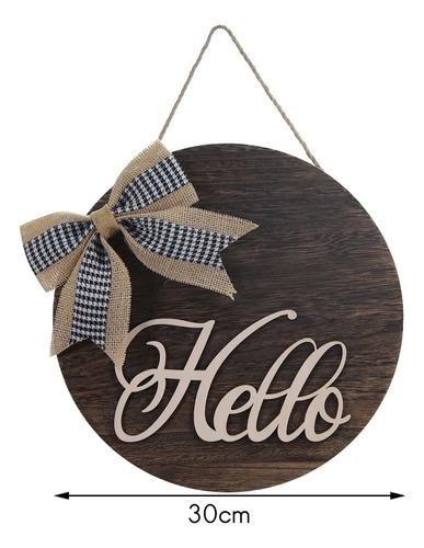 Letrero Colgante De Madera Hello Sign For Corona De Primave