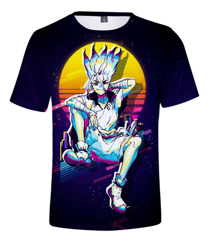 Dr. Stone Anime Camiseta De Moda Informal Con Estampado 3d