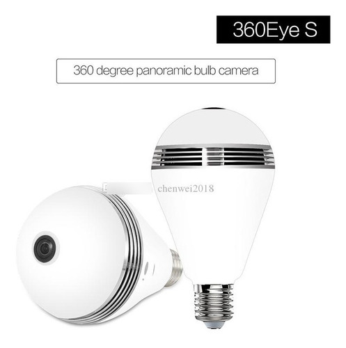 Imagen 2 de 3 de Cámara Lampara Led 360° Visión Oculta Audio Micrófono Purare