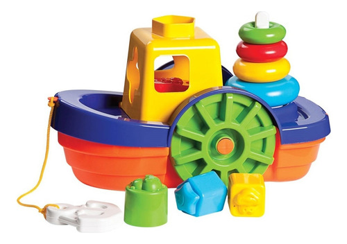 Brinquedo Educativo Barco Didático-solapa - Mercotoys 292 Cor Colorido