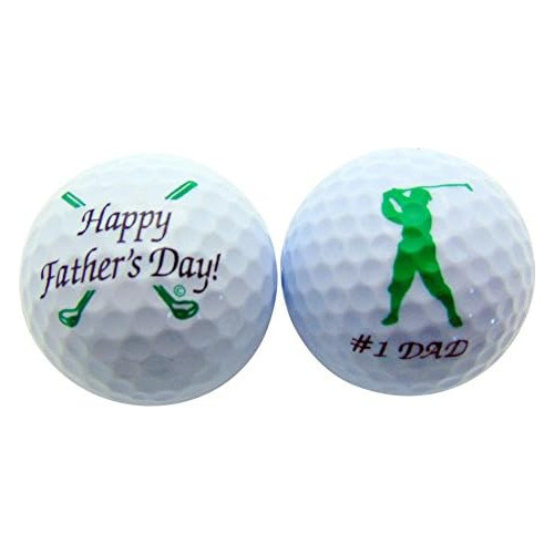 Set De Regalo De 2 Pelotas De Golf Día Del Padre Papá...