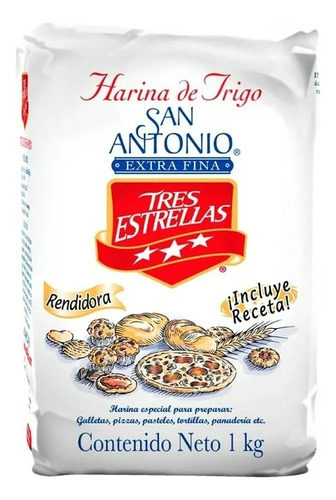 Harina De Trigo San Antonio  Extra Fina 3 Estrellas 1kg