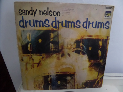 7k Disco De Vinilo Sandy Nelson Bateria Drums Tocadiscos