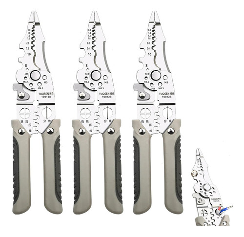 3-pelacables Multifuncionales Alicate Cortador Cable Engarza