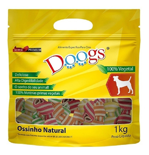 Osso Cães Doogs Colorido 5/6 - 1kg