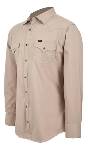 Camisa Vaquera Wrangler Hombre Manga Larga N02