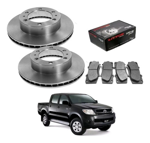 Kit Disco Pastillas Litton Toyota Hilux Sw4 2005/15 Ø 319mm 