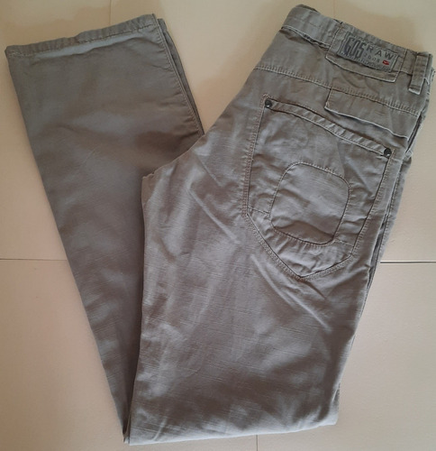 Pantalon Jean Hombre Recto Verde O Gris Gabucci T 40, 42/4