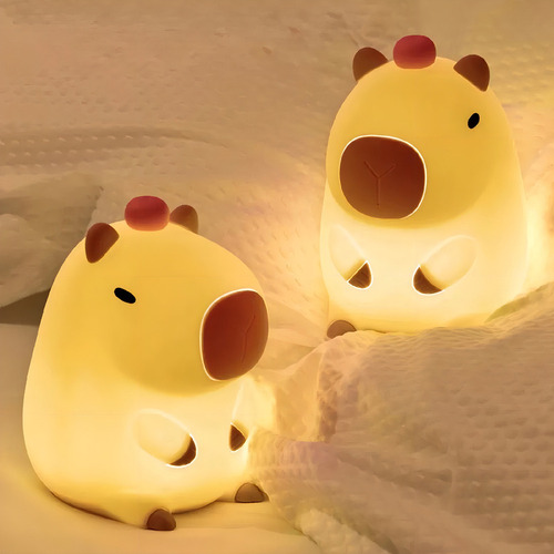- Luz Nocturna De Capibara De Silicona Suave Led