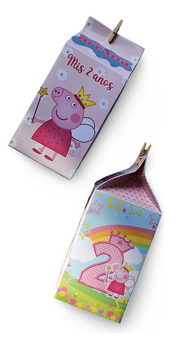 Bolsitas Milk Peppa Pig Cumpleaños Golosineras X 10 Golosine