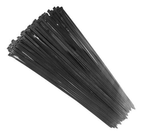 100 Amarra Plastica 4.8 X 400mm Brida Abrazadera Nylon Negro