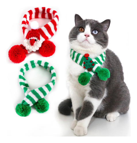 Bufanda De Navidad For Mascotas, Traje De Papá Noel Rojo