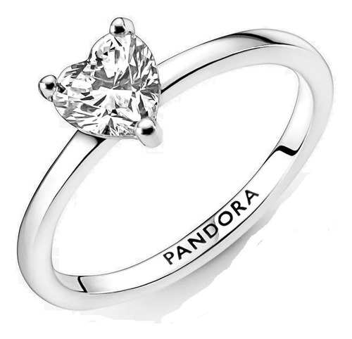 Anillo Pandora De Compromiso Corazón De Diamante Original