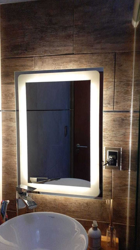Espejo Led Rectangular De 90x90 Cm Touch Dimerizable Espejado