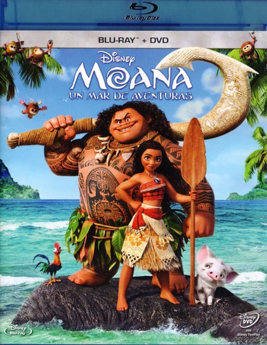 Moana Un Mar De Aventuras Disney Pelicula Blu-ray + Dvd