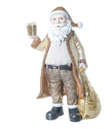 Imagen 1 de 6 de Muñecos Navideñosrunning Santa Con Caja De Regalo Y Costal