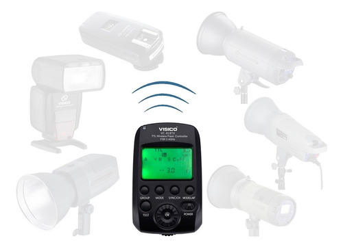 Imagen 5 de 7 de Emisor Radio Ttl Hss P/ Flash Visico Vc-818tx Canon O Nikon