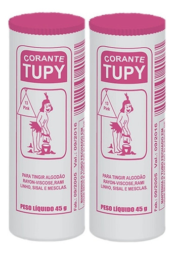 Corante Tupy Tingir Tecido Roupas Tie Dye Artesanato- Pink