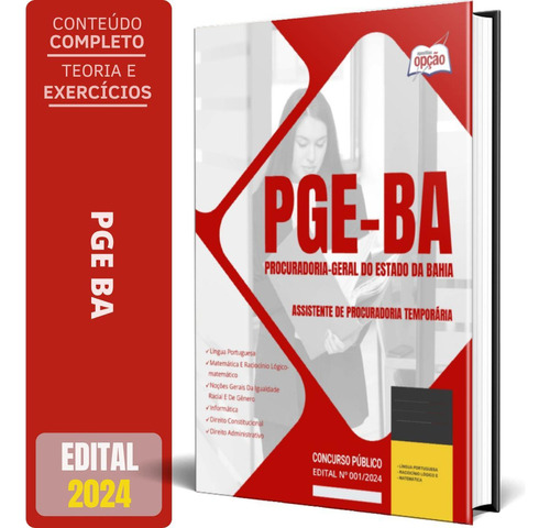 Apostila Pge Ba 2024 - Assistente De Procuradoria Temporária