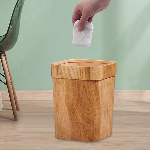 Bote De Basura De Grano De Madera Moderno, Cubos De Basura A