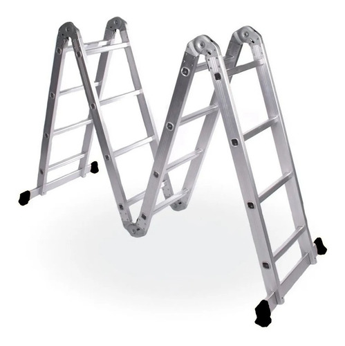 Escalera Aluminio Multifuncion Plegable 4x4 Reforzada - Rex