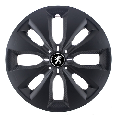 X4 Tazas Univers Revolution 14 PuLG + Logo Adaptable Peugeot