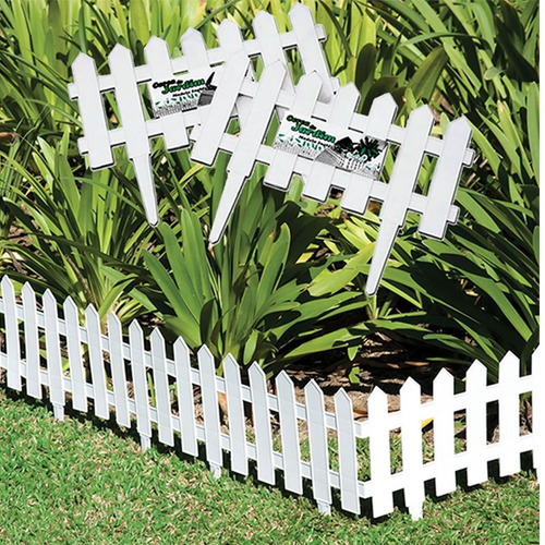 Kit 6 Cercas Plastica Decorativa Jardim Inglês 2,42m Apr