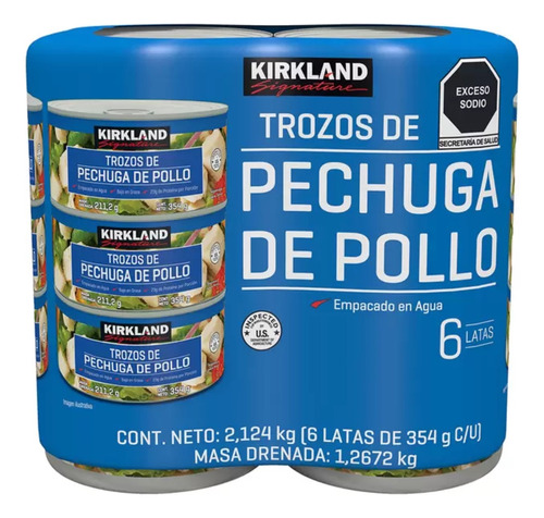 Pechuga De Pollo En Lata Kirkland 6 Piezas De 354 G