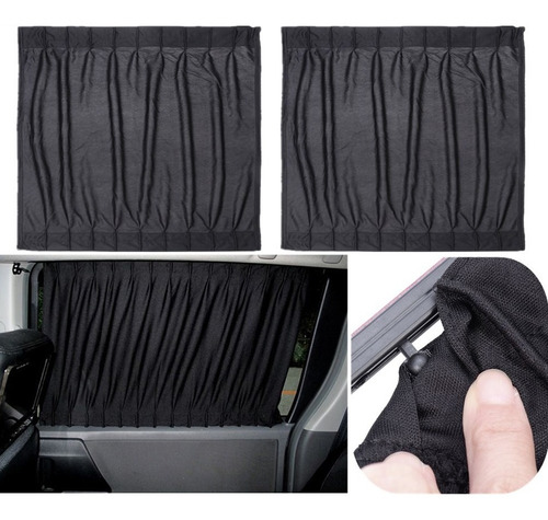 2pcs Coche Coche Ventana Lateral De Protección Uv Cortina De