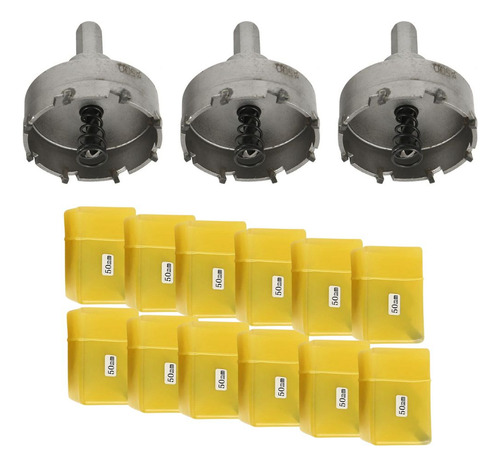 Kit 15 Serra Copo Para Aço Inox Metais Videa 50mm Furadeira