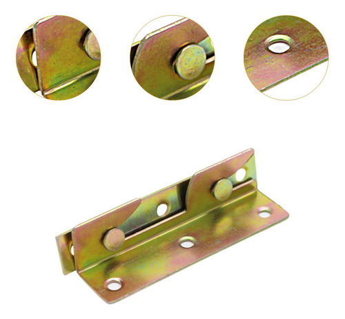 Lj 4x Travas De Cama Pesadas Dobradiças Conector Suporte De
